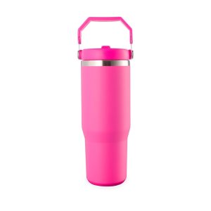 Copo Térmico 800ml — Rosa / Inox