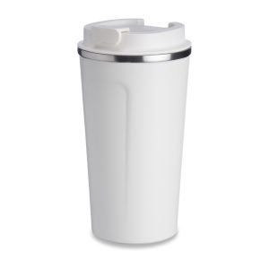 Copo Térmico 500ml P/ Café — Branco / Inox