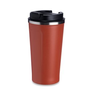 Copo Térmico 500ml P/ Café — Vermelho / Inox