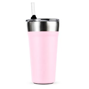 Copo Térmico Com Canudo 550ml — Rosa (P@18655-RSC)