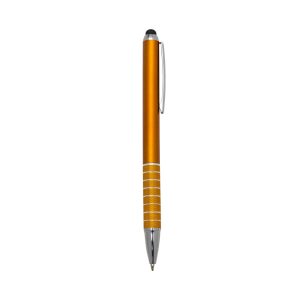 Caneta Plástica C/ 7 Aneis Touch — Laranja