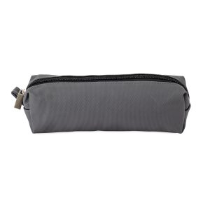 Estojo Couro Sintético — Cinza / Preto