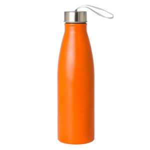 Garrafa Inox 750ml — Laranja / Inox