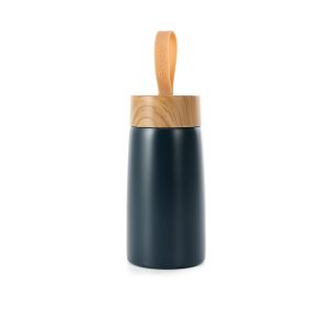 Garrafa Inox Parede Dupla 250ml — Cinza / Bege