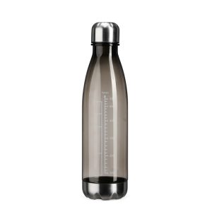 Garrafa Plástica 750ml — Preto / Inox