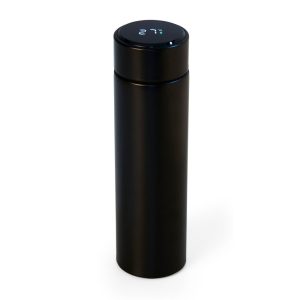 Garrafa Térmica 400ml C/ Termômetro — Preto