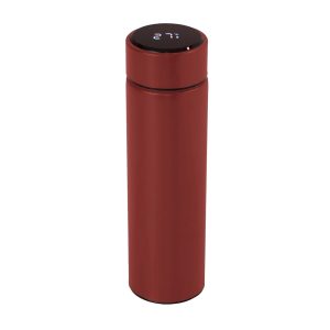 Garrafa Térmica 400ml C/ Termômetro — Vermelho