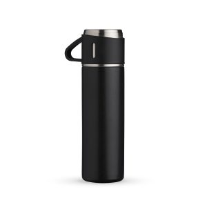 Garrafa Térmica 450 ML — Preto / Inox