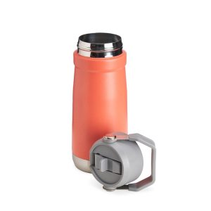 Garrafa Térmica 550ml — Laranja / Cinza