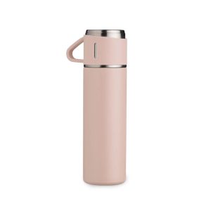 Garrafa Térmica 450 ML — Rosa / Inox