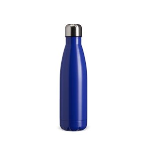 Garrafa Térmica Com Tampa Inox 500ml — Azul / Inox
