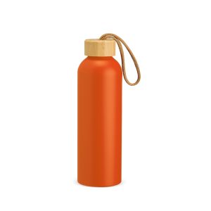 Garrafa De Alumínio 800ml — Laranja / Bambu
