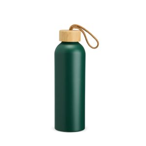 Garrafa De Alumínio 800ml — Verde / Madeira