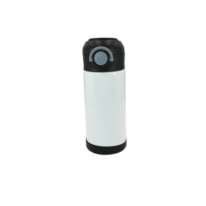 Garrafa Térmica Kids Personalizada Flip Preta 350 ml - vista frontal