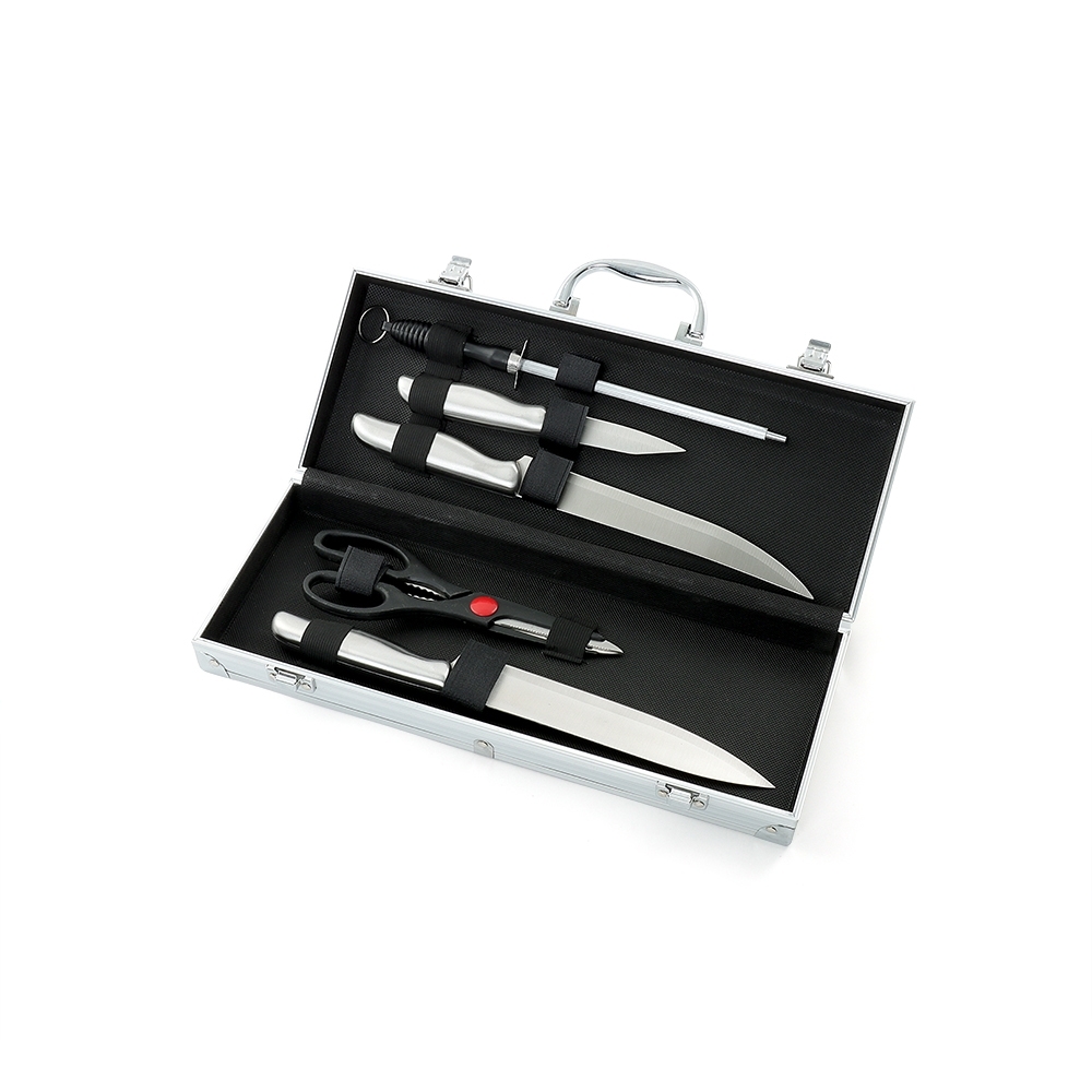 Kit Churrasco C/ 5 Peças Na Maleta