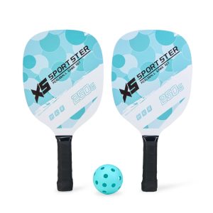 Kit Raquetes Pickleball 3 Peças — Azul / Branco