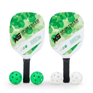 Kit Raquetes Pickleball 6 Peças — Verde