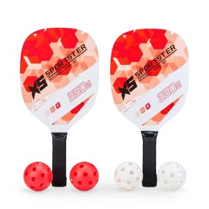 Kit Raquetes Pickleball 6 Peças — Vermelho
