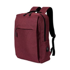 Mochila De Nylon USB 20l — Vermelho / Preto