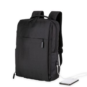 Mochila De Nylon USB 20l — Preto