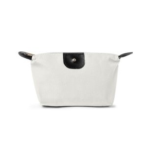 Nécessaire Nylon Oxford — Branco / Preto