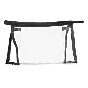 Necessaire Plástica — Transparente / Preto