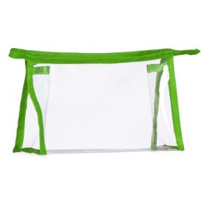 Necessaire Plástica — Transparente / Verde