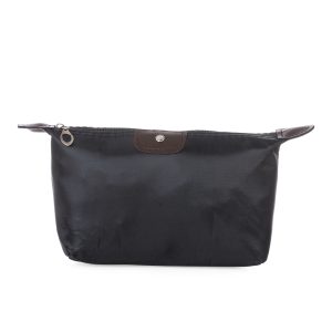 Necessaire Em Poliester Impermeável — Preto / Marrom