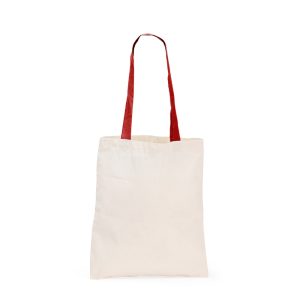 Sacola Algodão — Bege / Vermelho