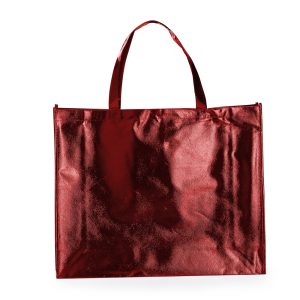 Sacola Em Tnt Revestida C/ Plastico — Vermelho