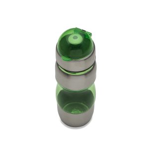 Squeeze Plastico C/ Metal 450ml Bico E Alça — Verde / Inox