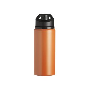 Squeeze Alumínio 650ml — Laranja / Preto