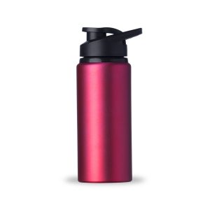 Squeeze Alumínio 650ml — Rosa / Preto