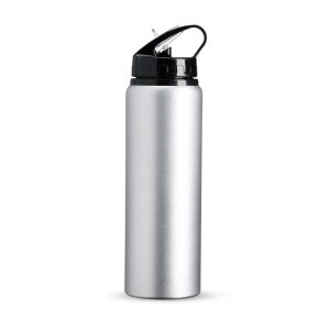 Squeeze Alumínio 800ml — Prata / Preto