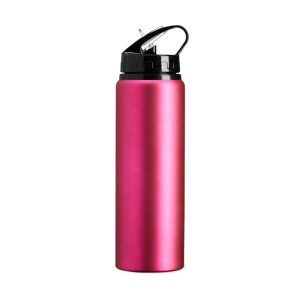 Squeeze Alumínio 800ml — Rosa / Preto