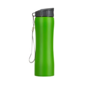 Squeeze 600ml Inox C/ Alça — Verde / Cinza