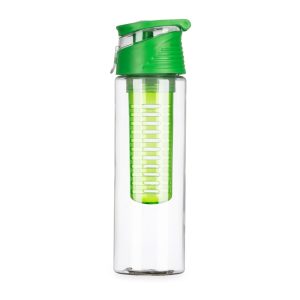 Squeeze Plástico 700ml Com Infusor — Transparente / Verde