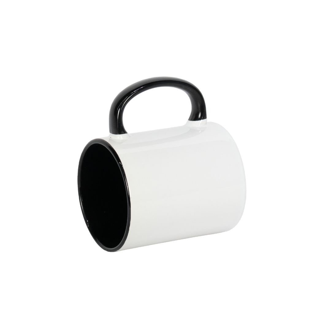 Caneca Personalizada Branca com Alça e Interior Preto 325 ml