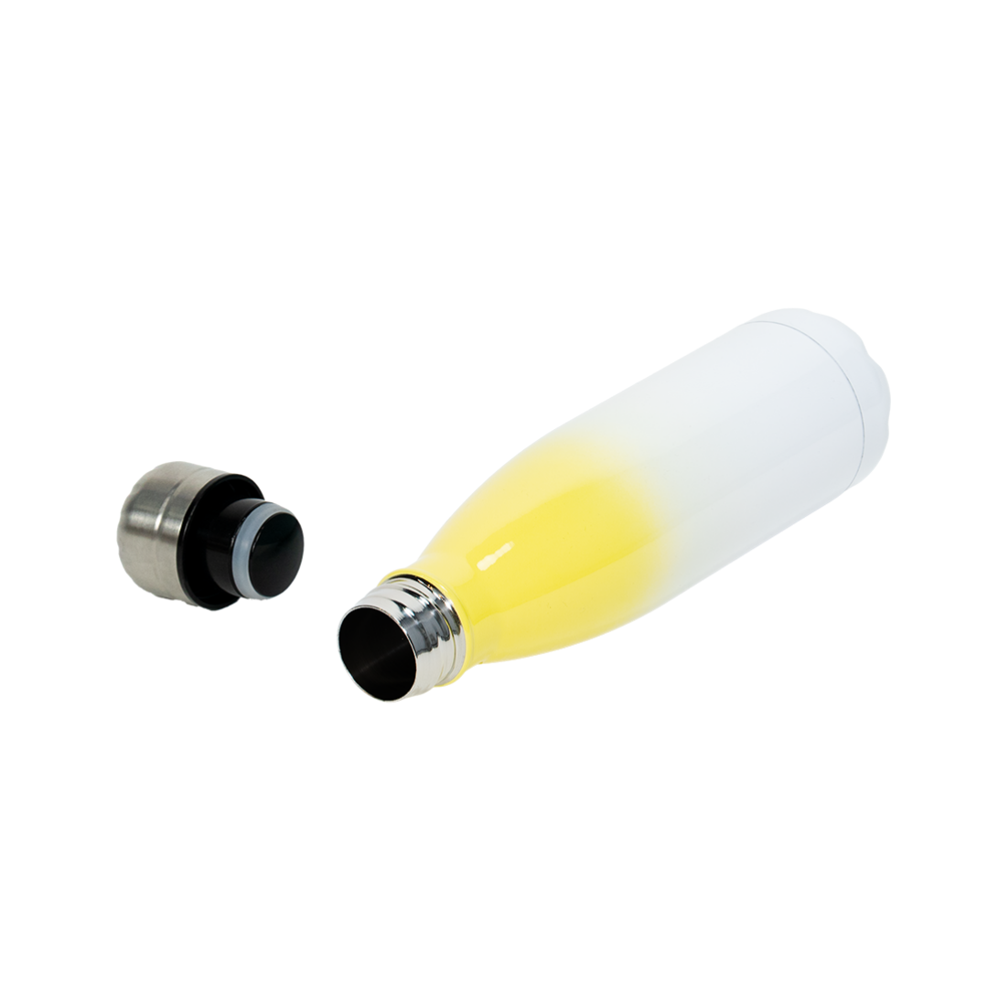 Garrafa Térmica Personalizada Bicolor Amarelo 500 ml