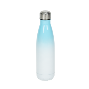 Garrafa Térmica Personalizada Bicolor Azul Claro 500 ml - vista frontal