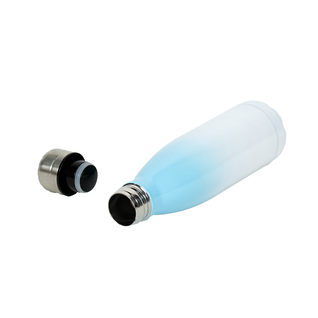 Garrafa Térmica Personalizada Bicolor Azul Claro 500 ml - detalhe