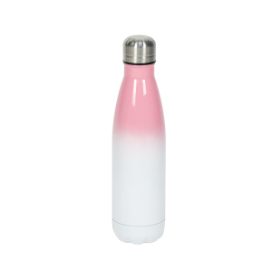 Garrafa Térmica Personalizada Bicolor Rosa Claro 500 ml - vista frontal