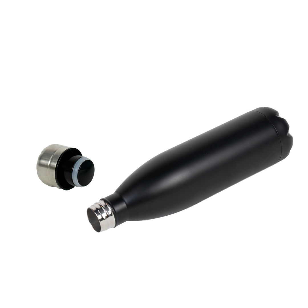 Garrafa Térmica Personalizada Estilo Cola Preto Fosco 750 ml