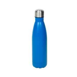 Garrafa Térmica Personalizada Estilo Cola Azul Fosco 500 ml