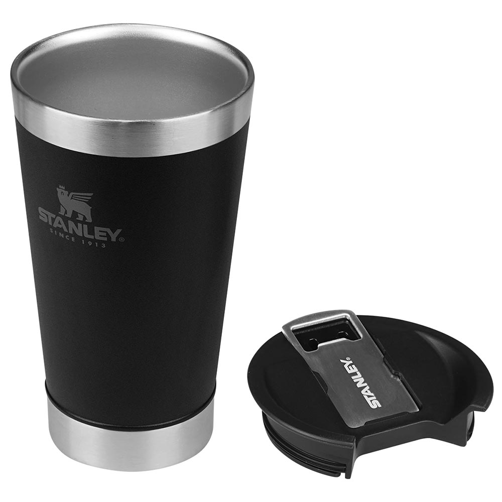 Copo Térmico Personalizado Tampa com Abridor Preto 473 ml - detalhe
