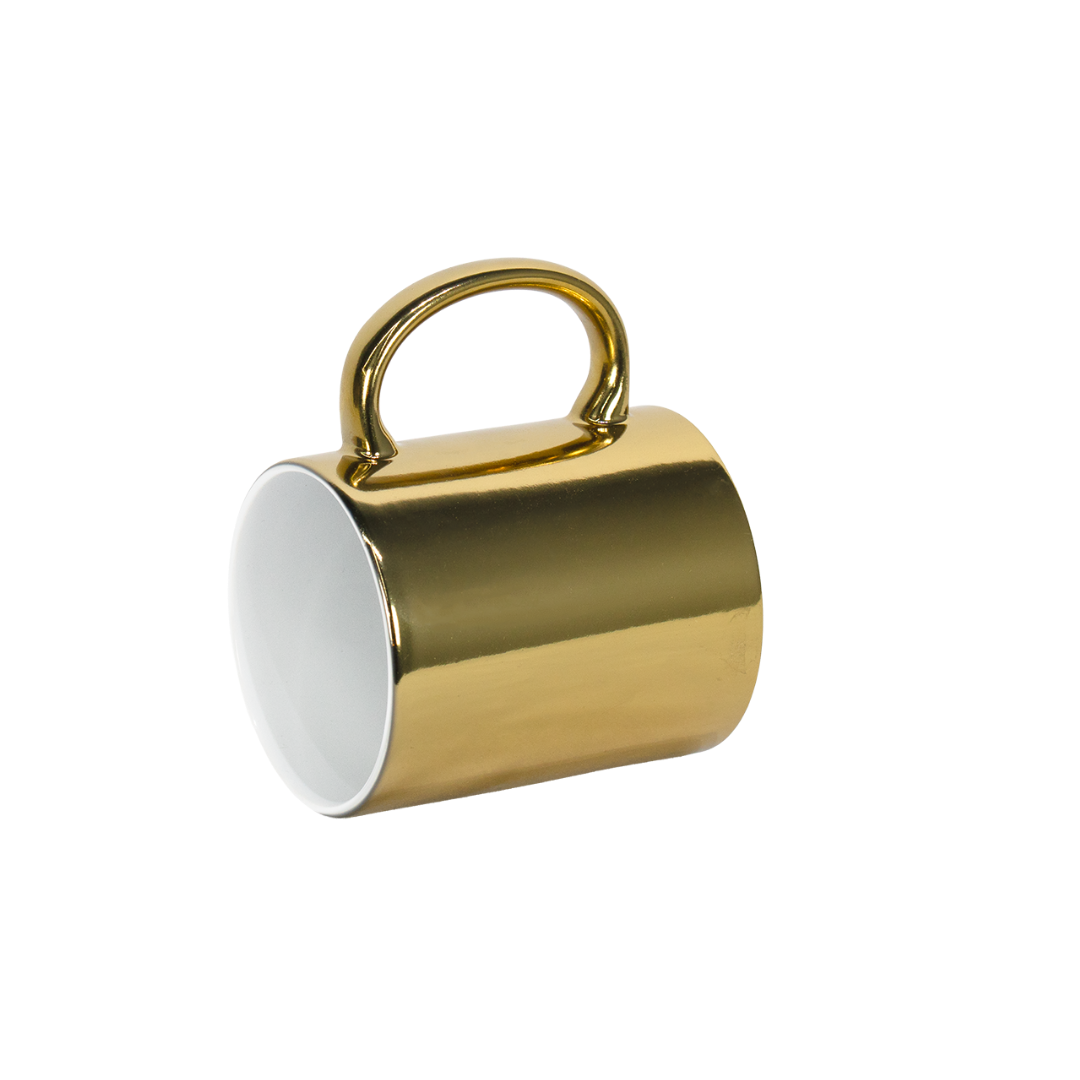 Caneca Personalizada Cromada Dourado 325 ml