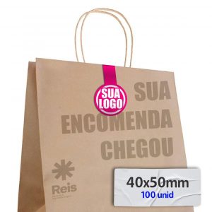 Lacre Fecha Sacola 100 unidades 40x50mm