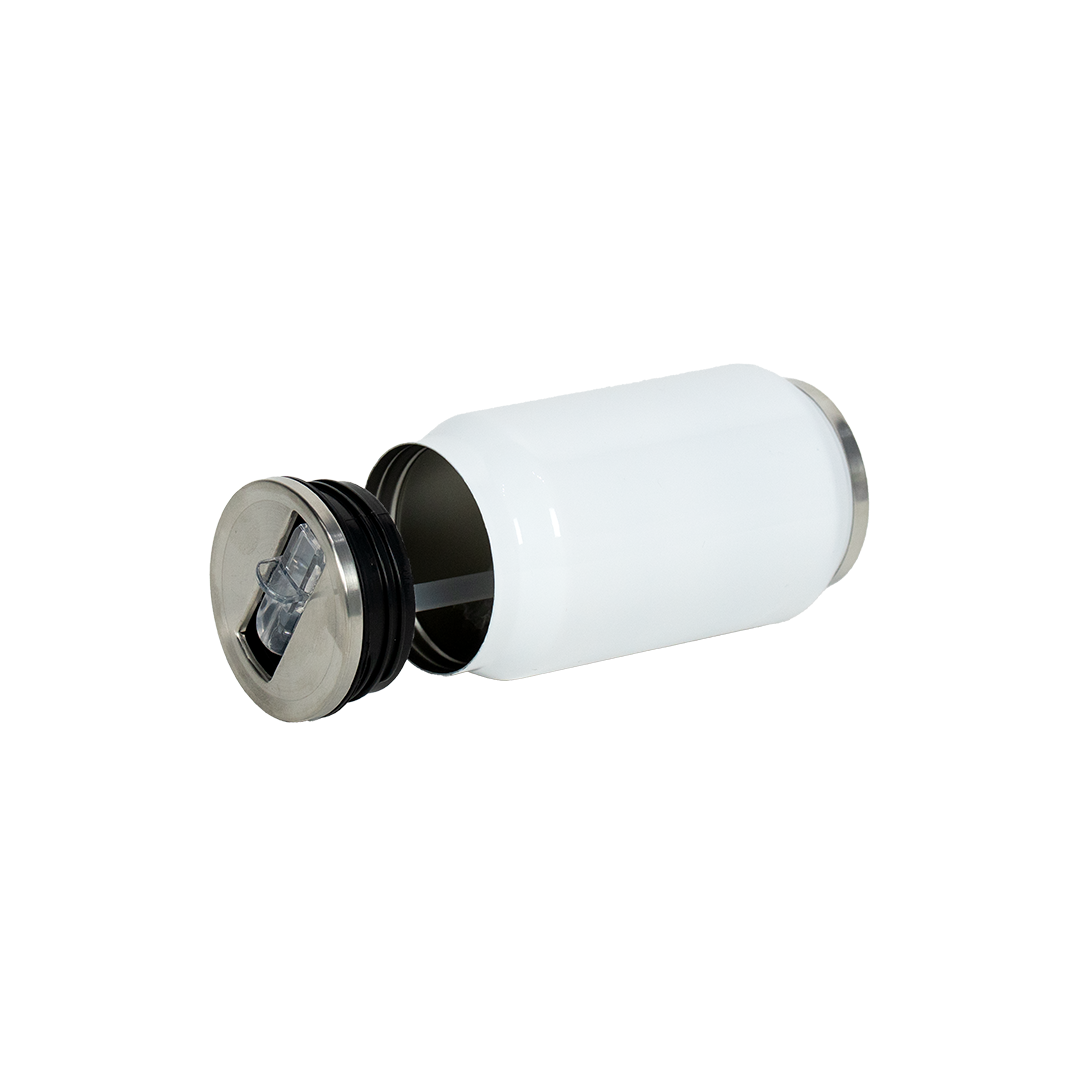 Copo Térmico Personalizado Estilo Lata Branco 300 ml