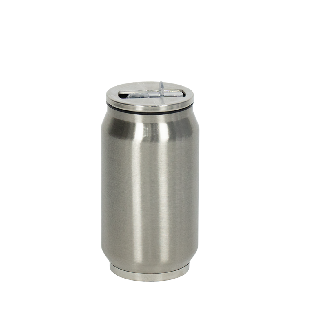 Copo Térmico Personalizado Estilo Lata Prata 300 ml
