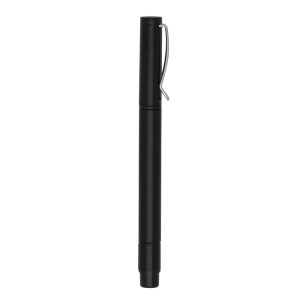 Caneta Plástica C/ Marca Texto — Preto